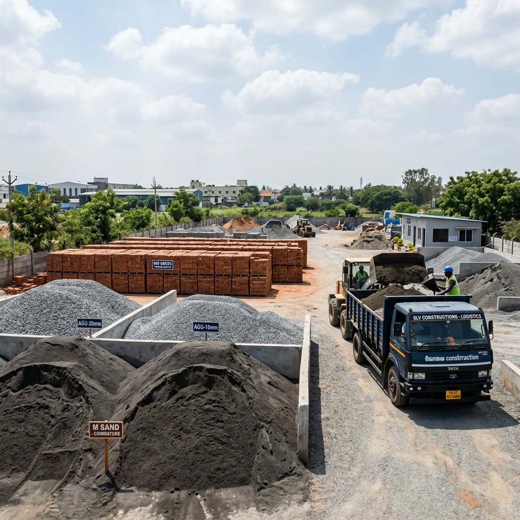 Construction materials ready for dispatch